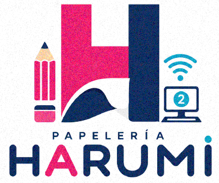 Logo original de Papelería Harumi